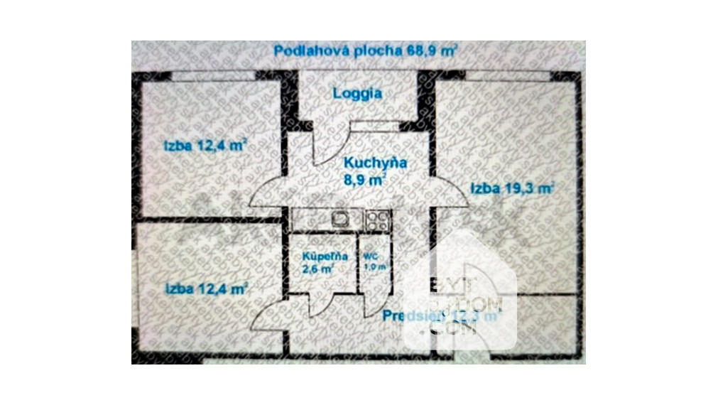 Predaj 3-izb byt 68,9 m2 v Podunajské Biskupice–Dolné Hony.